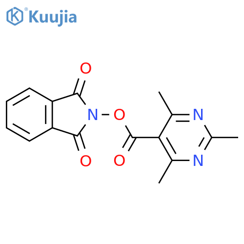 1,3-dioxo-2,3-dihydro-1H-isoindol-2-yl 2,4,6-trimethylpyrimidine-5-carboxylate structure