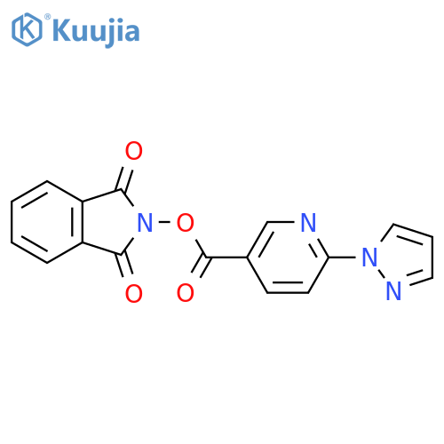 1,3-dioxo-2,3-dihydro-1H-isoindol-2-yl 6-(1H-pyrazol-1-yl)pyridine-3-carboxylate structure