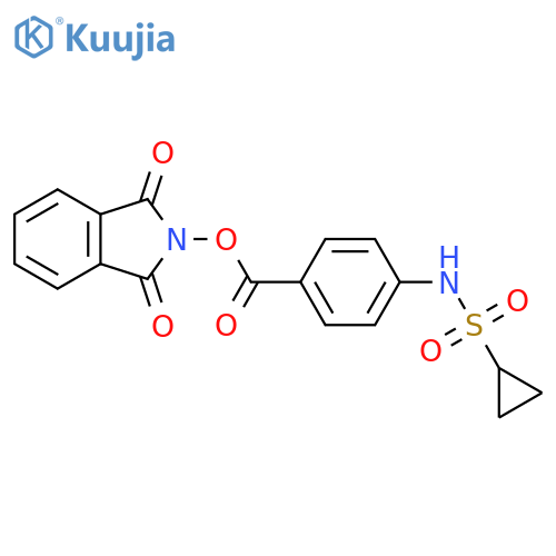 1,3-dioxo-2,3-dihydro-1H-isoindol-2-yl 4-cyclopropanesulfonamidobenzoate structure