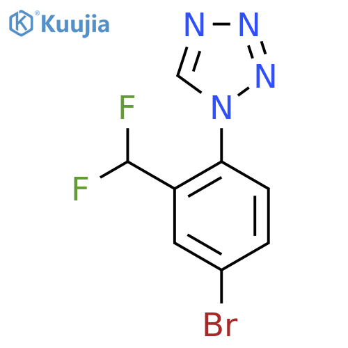 1-[4-Bromo-2-(difluoromethyl)phenyl]tetrazole structure