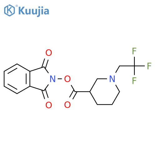 1,3-dioxo-2,3-dihydro-1H-isoindol-2-yl 1-(2,2,2-trifluoroethyl)piperidine-3-carboxylate structure
