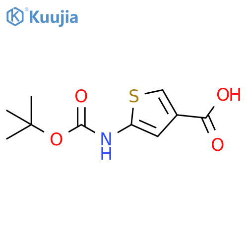 3-Thiophenecarboxylic acid, 5-[[(1,1-dimethylethoxy)carbonyl]amino]- structure