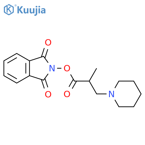 1,3-dioxo-2,3-dihydro-1H-isoindol-2-yl 2-methyl-3-(piperidin-1-yl)propanoate structure