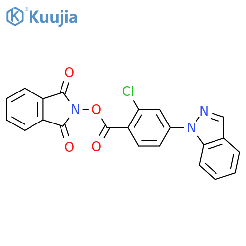 1,3-dioxo-2,3-dihydro-1H-isoindol-2-yl 2-chloro-4-(1H-indazol-1-yl)benzoate structure