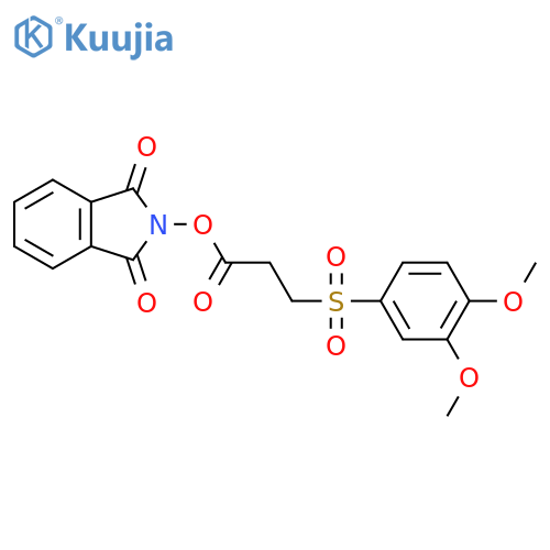 1,3-dioxo-2,3-dihydro-1H-isoindol-2-yl 3-(3,4-dimethoxybenzenesulfonyl)propanoate structure