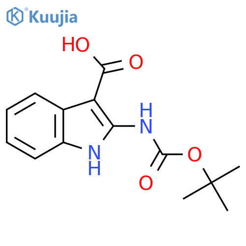 2-[(2-Methylpropan-2-yl)oxycarbonylamino]-1H-indole-3-carboxylic acid structure