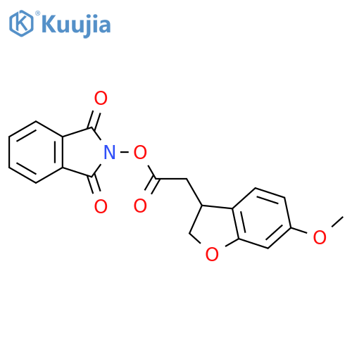 1,3-dioxo-2,3-dihydro-1H-isoindol-2-yl 2-(6-methoxy-2,3-dihydro-1-benzofuran-3-yl)acetate structure