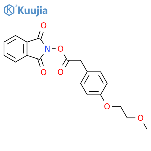 1,3-dioxo-2,3-dihydro-1H-isoindol-2-yl 2-[4-(2-methoxyethoxy)phenyl]acetate structure
