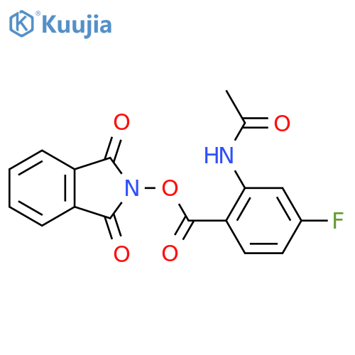 1,3-dioxo-2,3-dihydro-1H-isoindol-2-yl 2-acetamido-4-fluorobenzoate structure