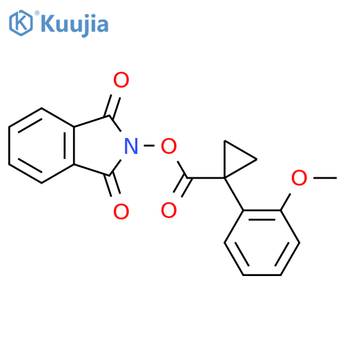 1,3-dioxo-2,3-dihydro-1H-isoindol-2-yl 1-(2-methoxyphenyl)cyclopropane-1-carboxylate structure
