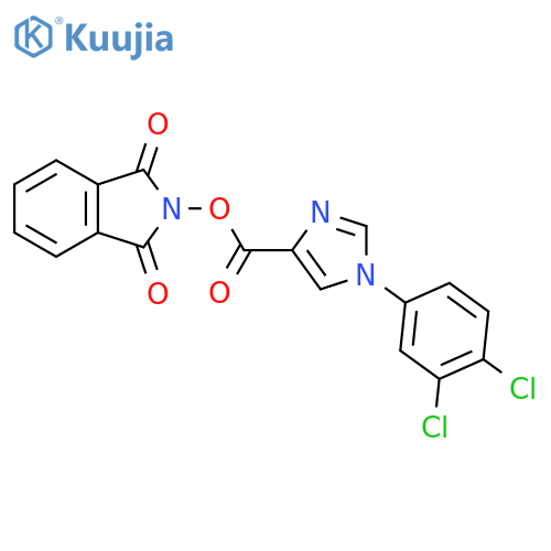 1,3-dioxo-2,3-dihydro-1H-isoindol-2-yl 1-(3,4-dichlorophenyl)-1H-imidazole-4-carboxylate structure