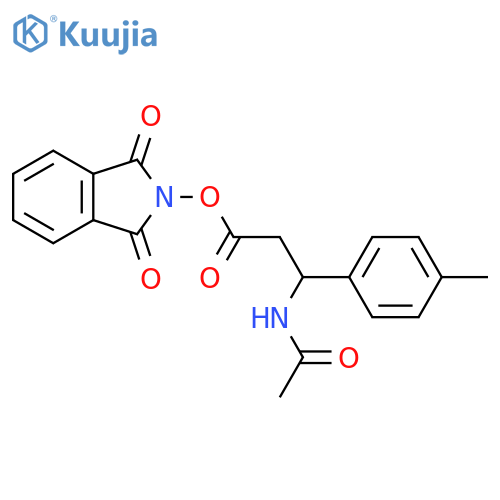 1,3-dioxo-2,3-dihydro-1H-isoindol-2-yl 3-acetamido-3-(4-methylphenyl)propanoate structure