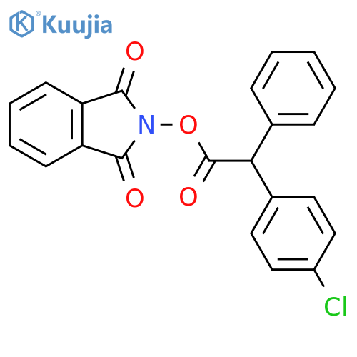 1,3-dioxo-2,3-dihydro-1H-isoindol-2-yl 2-(4-chlorophenyl)-2-phenylacetate structure