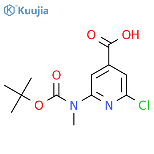 2-{[(Tert-butoxy)carbonyl](methyl)amino}-6-chloropyridine-4-carboxylic acid structure