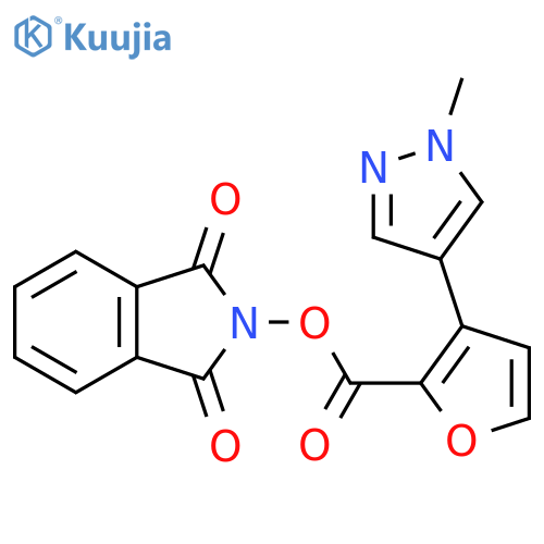 1,3-dioxo-2,3-dihydro-1H-isoindol-2-yl 3-(1-methyl-1H-pyrazol-4-yl)furan-2-carboxylate structure