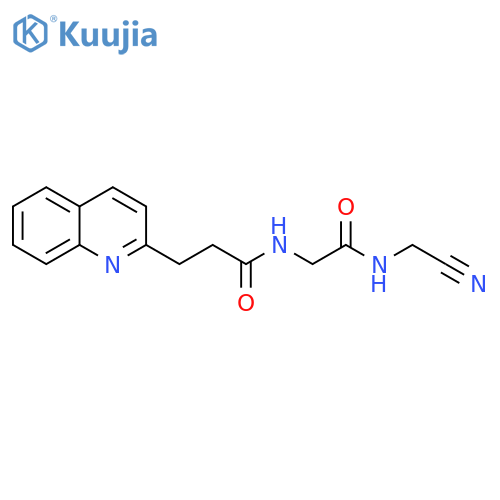 N-[2-[(Cyanomethyl)amino]-2-oxoethyl]-2-quinolinepropanamide structure