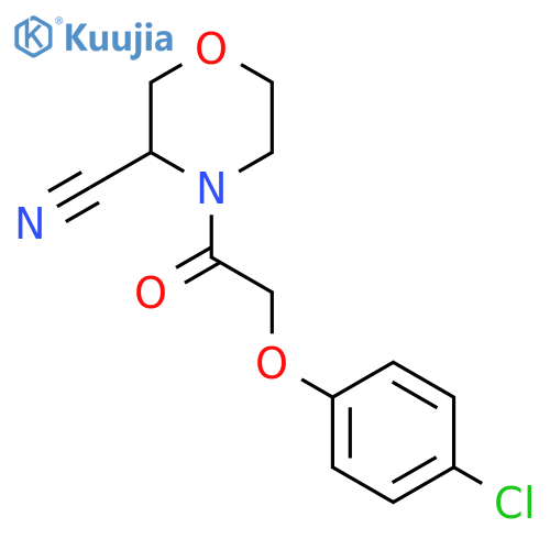 4-[2-(4-Chlorophenoxy)acetyl]morpholine-3-carbonitrile structure