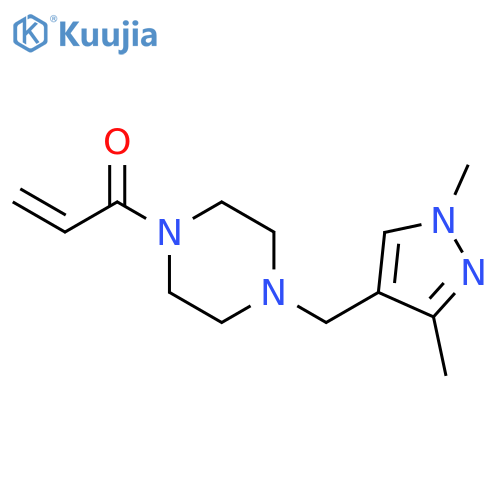 1-{4-(1,3-dimethyl-1H-pyrazol-4-yl)methylpiperazin-1-yl}prop-2-en-1-one structure