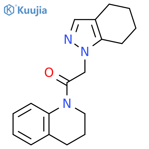 Ethanone, 1-(3,4-dihydro-1(2H)-quinolinyl)-2-(4,5,6,7-tetrahydro-1H-indazol-1-yl)- structure