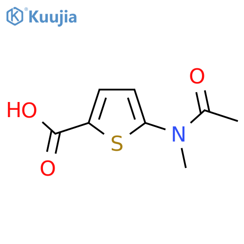 5-(N-methylacetamido)thiophene-2-carboxylic acid structure