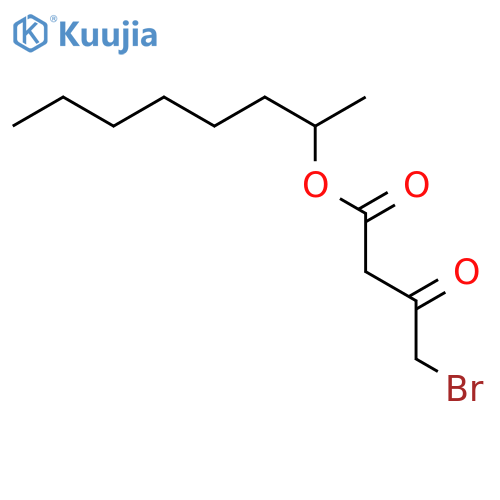 Butanoic acid, 4-bromo-3-oxo-, 1-methylheptyl ester structure