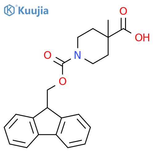 1-(((9H-FLUOREN-9-YL)METHOXY)CARBONYL)-4-METHYLPIPERIDINE-4-CARBOXYLIC AC+ structure