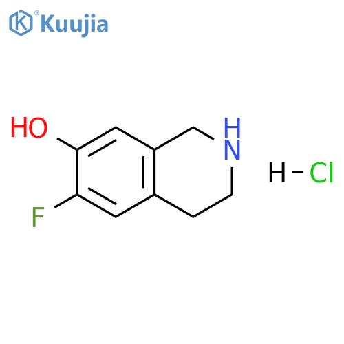7-Isoquinolinol, 6-fluoro-1,2,3,4-tetrahydro-, hydrochloride (1:1) structure
