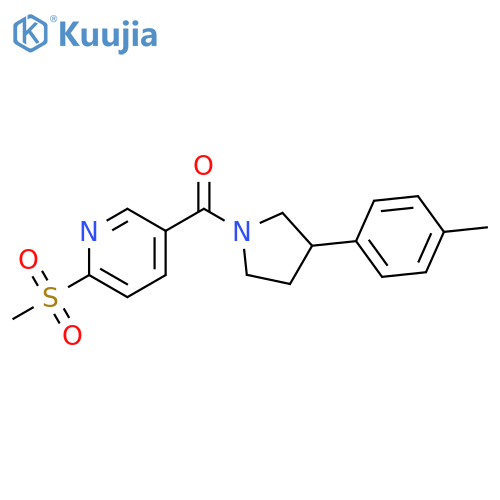 [3-(4-Methylphenyl)-1-pyrrolidinyl][6-(methylsulfonyl)-3-pyridinyl]methanone structure