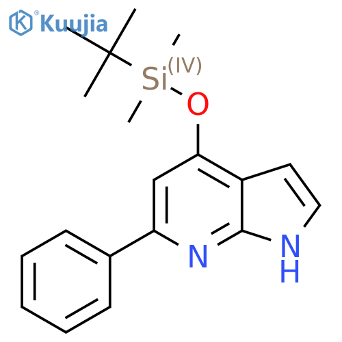 4-[[(1,1-Dimethylethyl)dimethylsilyl]oxy]-6-phenyl-1H-pyrrolo[2,3-b]pyridine structure