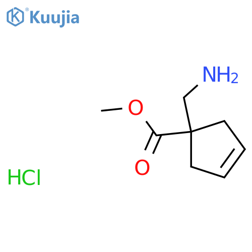 Methyl 1-(aminomethyl)cyclopent-3-ene-1-carboxylate;hydrochloride structure