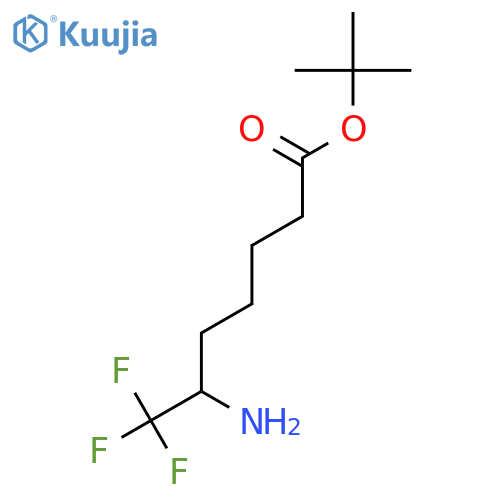 Tert-butyl 6-amino-7,7,7-trifluoroheptanoate structure