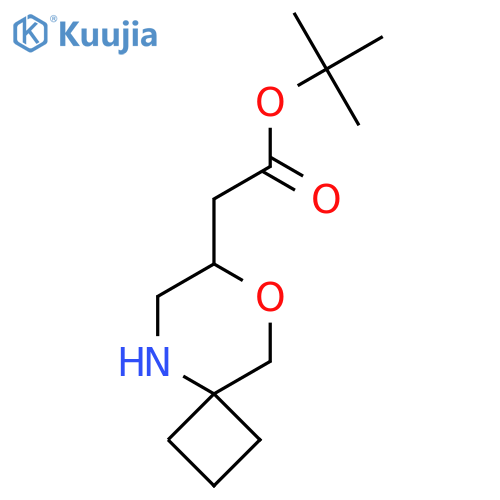 Tert-butyl 2-(8-oxa-5-azaspiro[3.5]nonan-7-yl)acetate structure