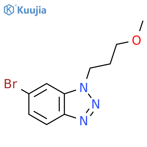 6-bromo-1-(3-methoxypropyl)-1H-1,2,3-benzotriazole structure