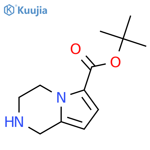 Tert-butyl 1,2,3,4-tetrahydropyrrolo[1,2-a]pyrazine-6-carboxylate structure