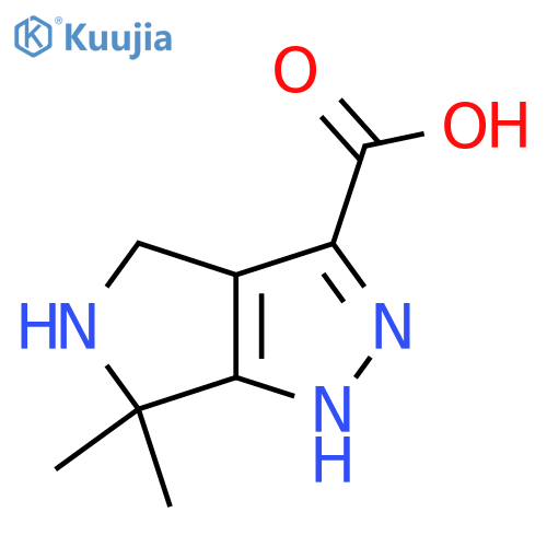6,6-dimethyl-1H,4H,5H,6H-pyrrolo3,4-cpyrazole-3-carboxylic acid structure