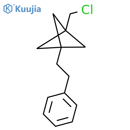 1-(Chloromethyl)-3-(2-phenylethyl)bicyclo[1.1.1]pentane structure