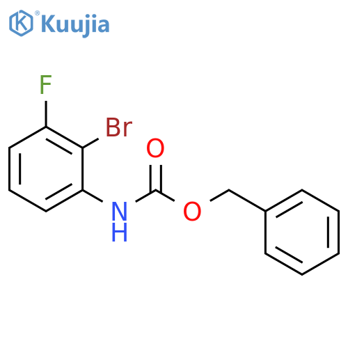 Carbamic acid, N-(2-bromo-3-fluorophenyl)-, phenylmethyl ester structure