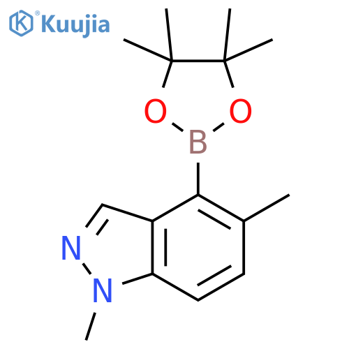 1,5-dimethyl-4-(4,4,5,5-tetramethyl-1,3,2-dioxaborolan-2-yl)-1H-indazole structure