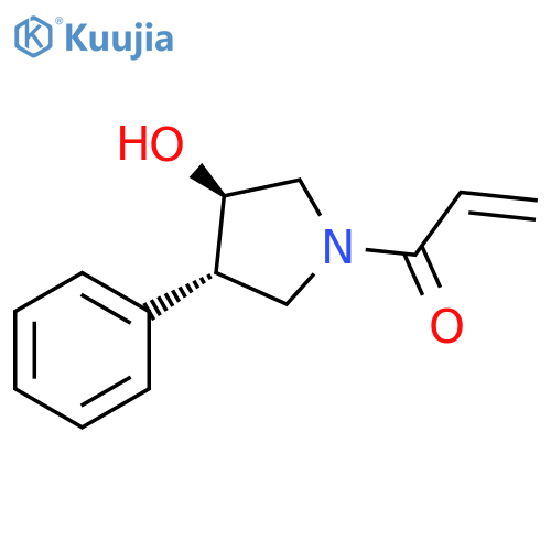 rac-1-(3R,4S)-3-hydroxy-4-phenylpyrrolidin-1-ylprop-2-en-1-one structure