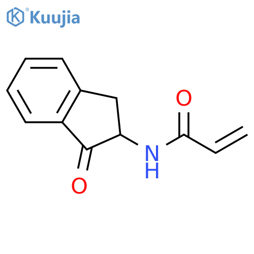 N-(1-oxo-2,3-dihydro-1H-inden-2-yl)prop-2-enamide structure