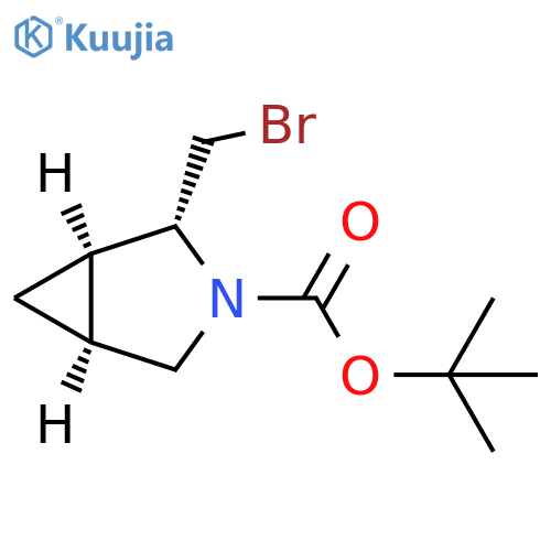 tert-butyl (1R,2R,5S)-2-(bromomethyl)-3-azabicyclo[3.1.0]hexane-3-carboxylate structure