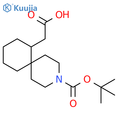 2-(3-tert-butoxycarbonyl-3-azaspiro[5.5]undecan-11-yl)acetic acid structure