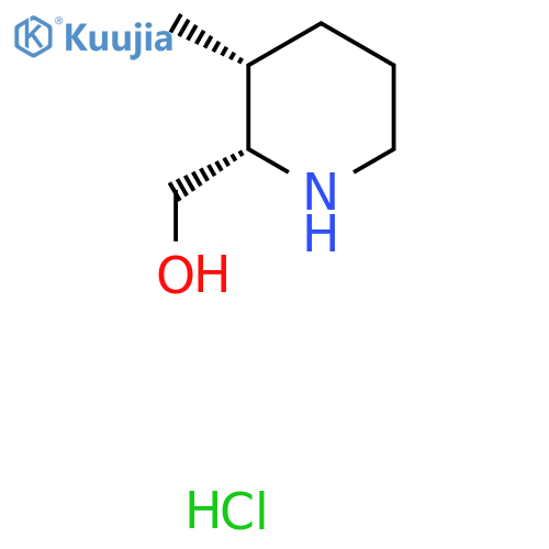 rac-(2R,3S)-3-methylpiperidin-2-ylmethanol hydrochloride, cis structure