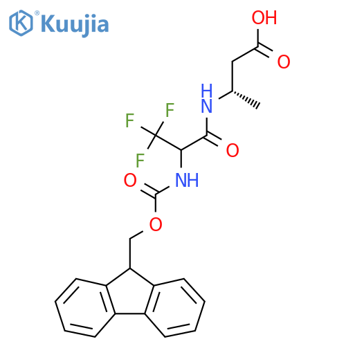 (3S)-3-2-({(9H-fluoren-9-yl)methoxycarbonyl}amino)-3,3,3-trifluoropropanamidobutanoic acid structure