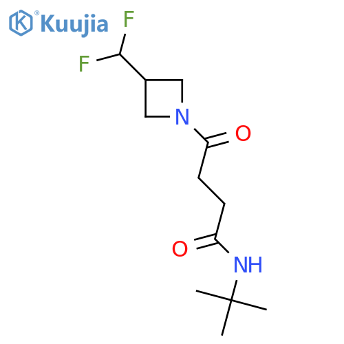 N-tert-butyl-4-[3-(difluoromethyl)azetidin-1-yl]-4-oxobutanamide structure