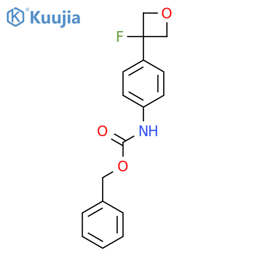 Benzyl N-[4-(3-fluorooxetan-3-yl)phenyl]carbamate structure