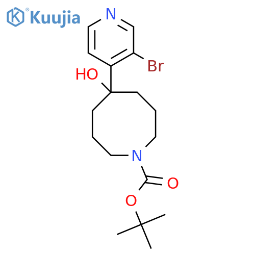 Tert-butyl 5-(3-bromopyridin-4-yl)-5-hydroxyazocane-1-carboxylate structure