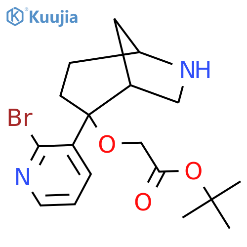 Tert-butyl 2-{[2-(2-bromopyridin-3-yl)-6-azabicyclo[3.2.1]octan-2-yl]oxy}acetate structure