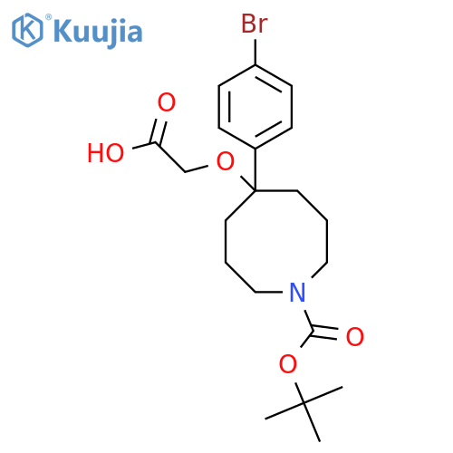 2-{[5-(4-Bromophenyl)-1-[(tert-butoxy)carbonyl]azocan-5-yl]oxy}acetic acid structure
