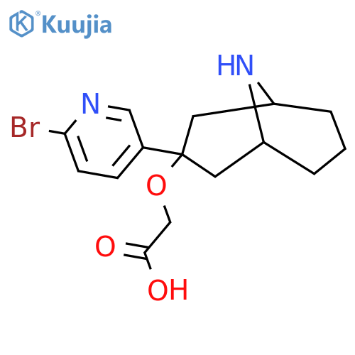 2-{[3-(6-Bromopyridin-3-yl)-9-azabicyclo[3.3.1]nonan-3-yl]oxy}acetic acid structure
